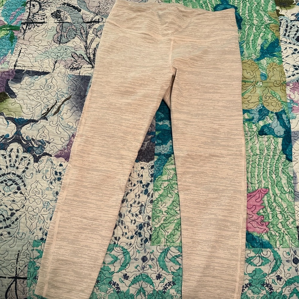 pink tech sweat outdoor voices leggings